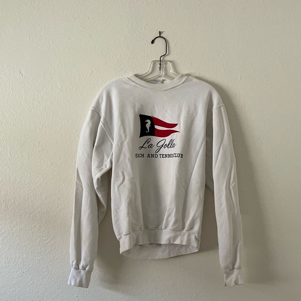 White La Jolla Beach and Tennis Club Sweatshirt